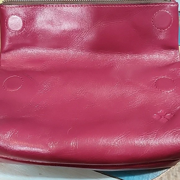 Patricia Nash Embossed Leather Wristlet in Deep Berry - Picture 5 of 5